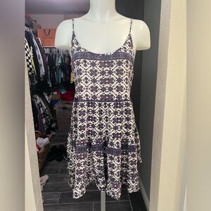 Brandy Melville Purple Patterned Open Back Dress